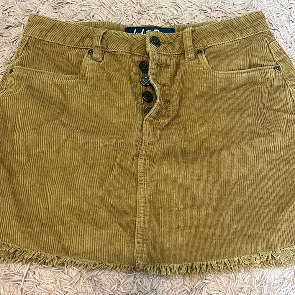 Corduroy mini skirt